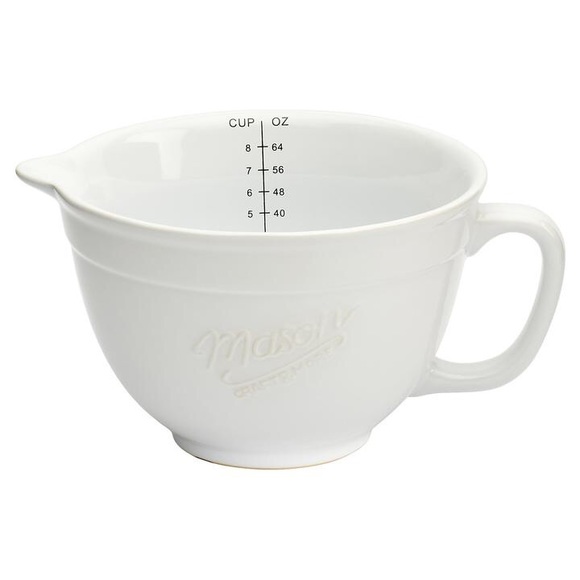 5 Pc Stoneware Batter Bowl & Measuring Cup Set - Picture 4 of 7